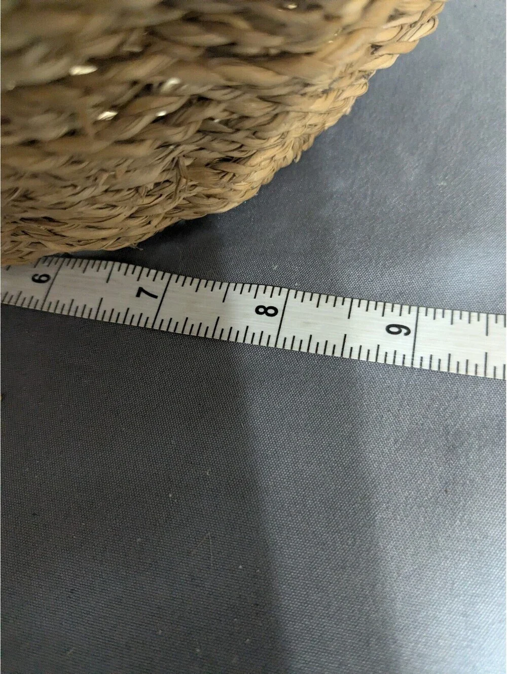 Handwoven Natural Seagrass Storage Basket with Handles